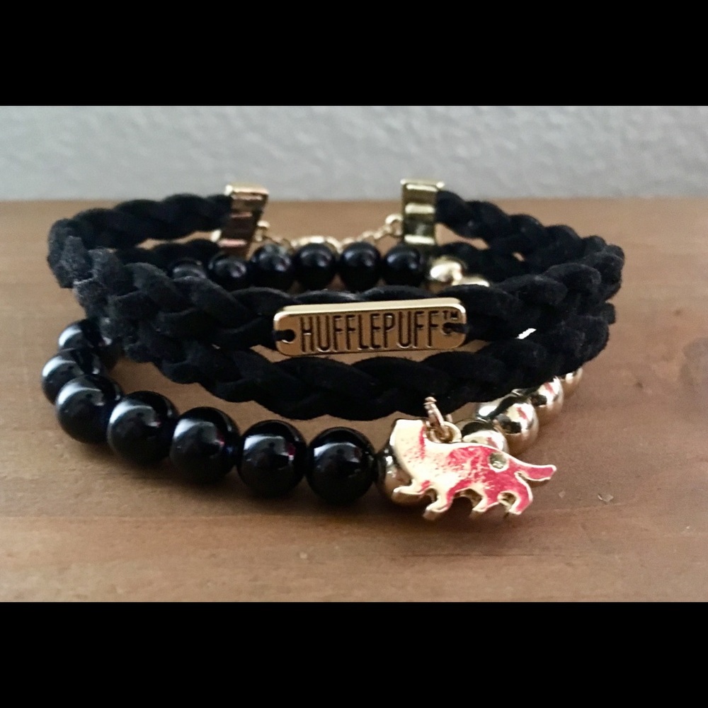 Set of 3 Hufflepuff Harry Potter Bracelets